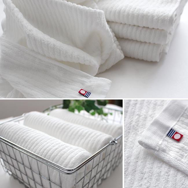 今治タオル（imabari towel） バスタオル ホワイトストライプ 伊予吉祥
