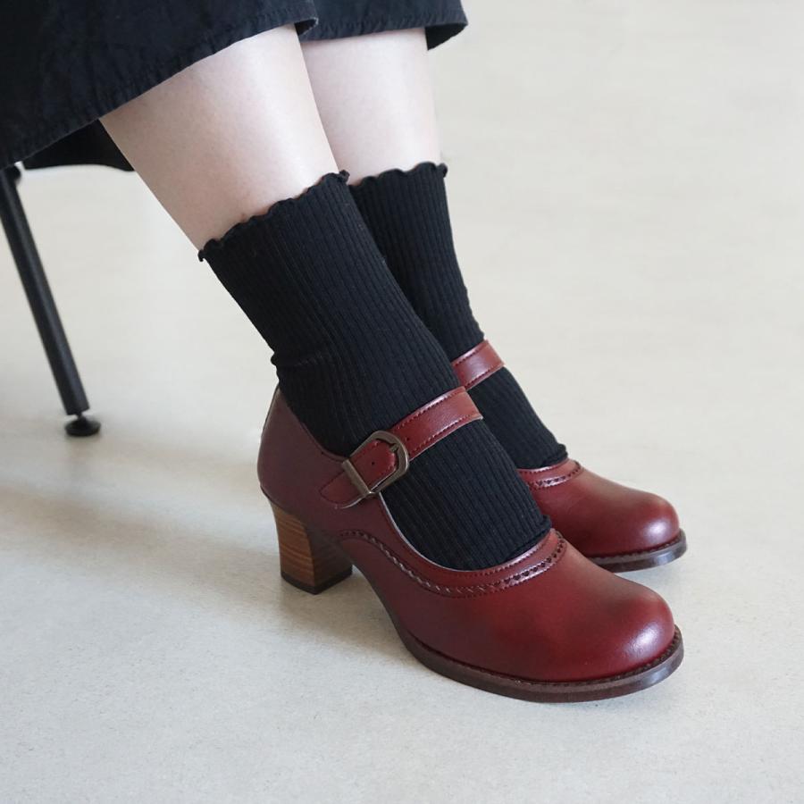 パンプス 痛くない 柔らかい 走れる ストラップ 太ヒール チャンキーヒール ラウンドトゥ 日本製 A5594_14