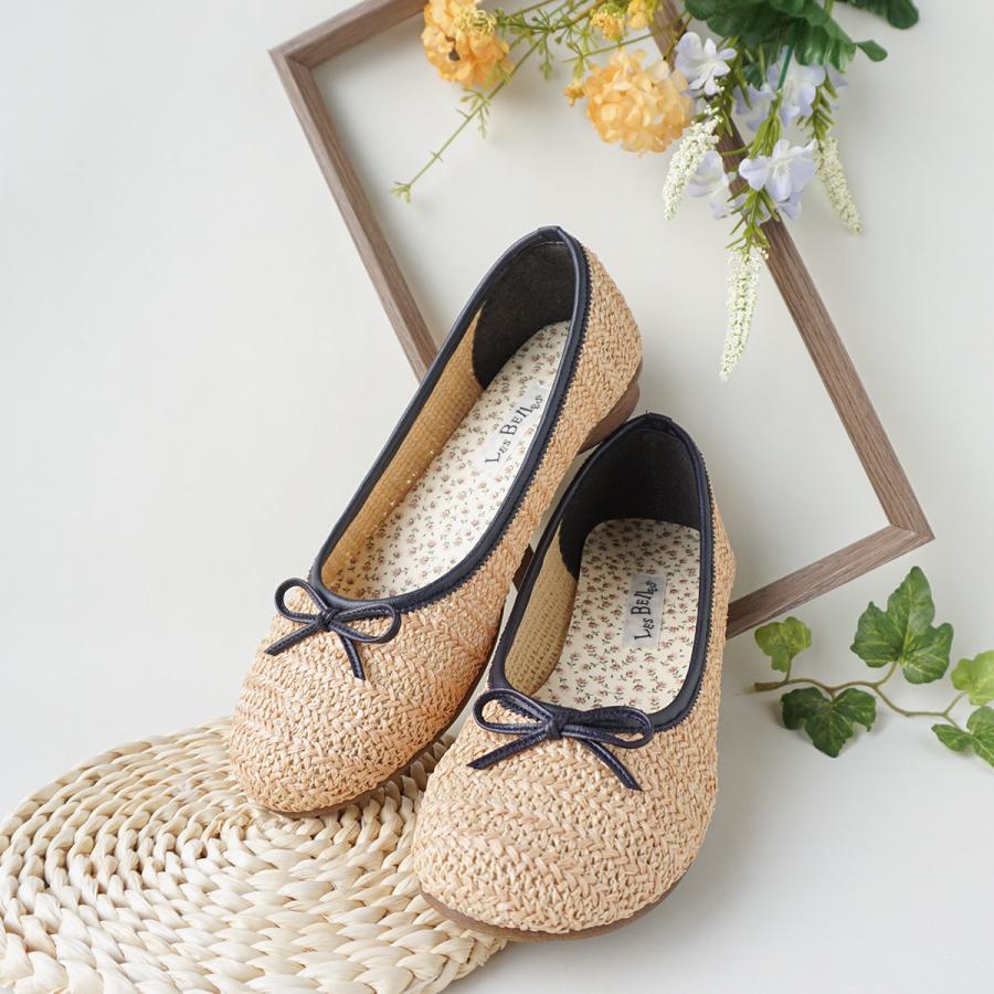 バレエシューズ むぎわら風 麦わら ストロー パナマ ジュート
