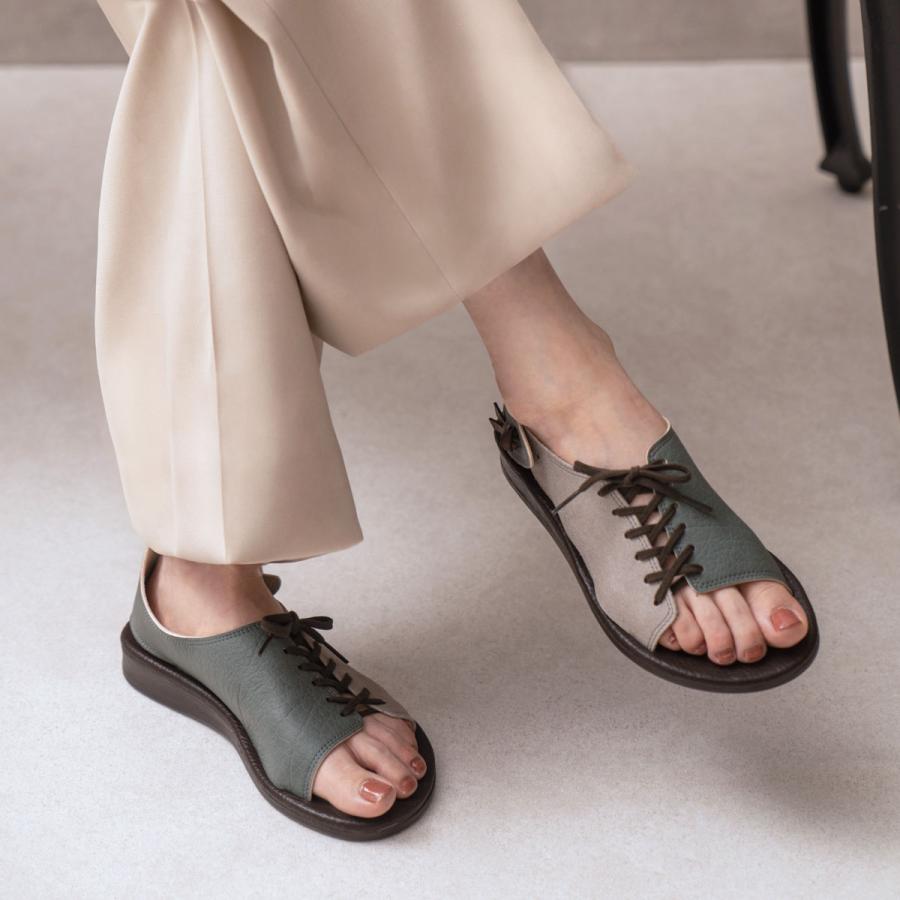 Belle＆Sofa レースアップ サンダル コンフォートサンダル