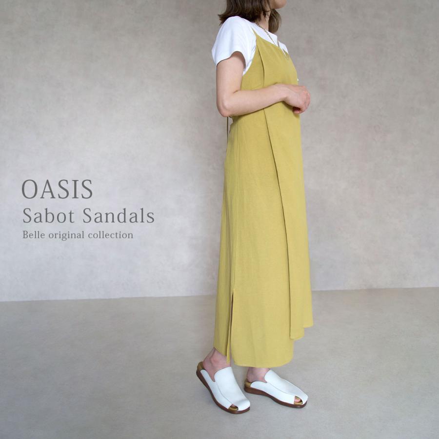 サボ サンダル レディース 歩きやすい 疲れにくい スクエアトゥ バブーシュ 日本製 OASIS｜yasashii-kutukoubou｜02