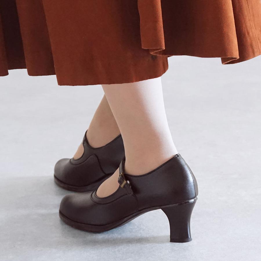痛くない ストラップ パンプス コンフォートシューズ ヒール 走れる 外反母趾 通勤 通学 冠婚葬祭 OL578_6