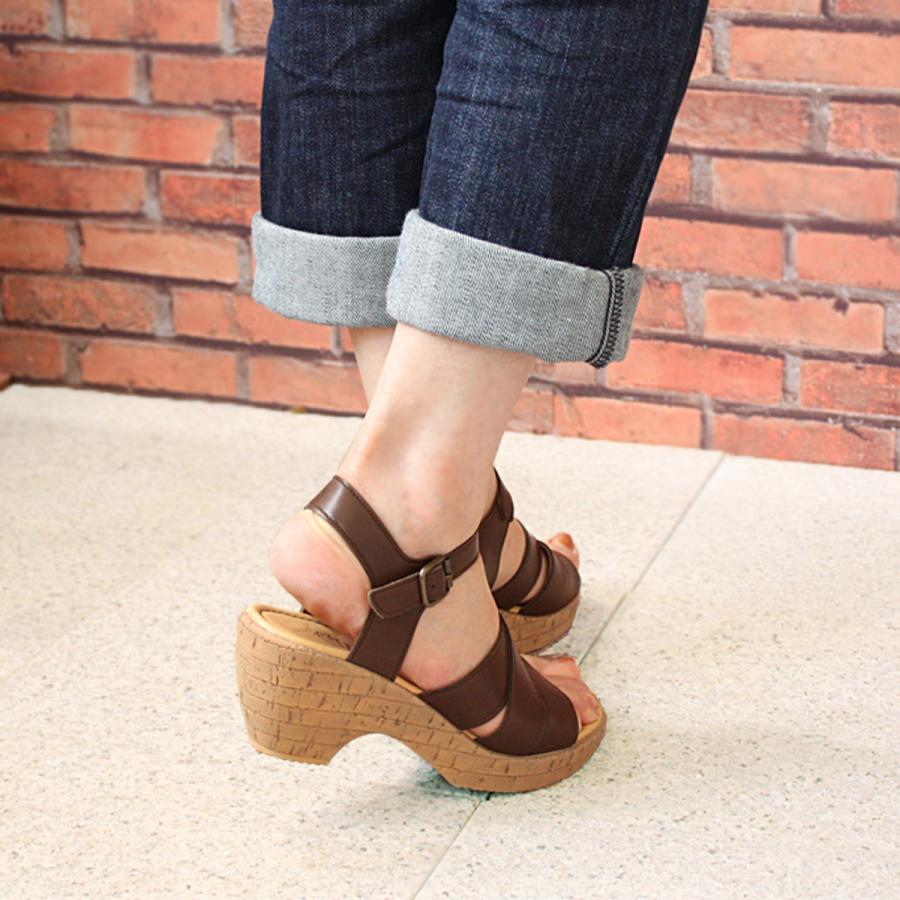 厚底ヒールサンダル ウエッジヒール シンプル ストラップ 外反母趾 痛くない 走れる レディース 日本製 S56 S56 Belle やさしい靴工房 通販 Yahoo ショッピング