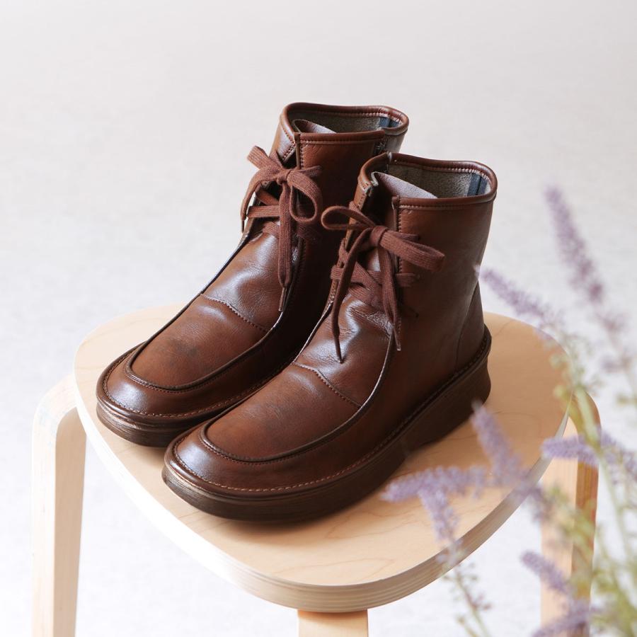 ぷ*こ様 Belle＆Sofaダークレッド レースアップブーツ25.5㌢ Belle＆Sofa（ベルアンドソファ） レースアップブーツ 厚底 軽量 歩き