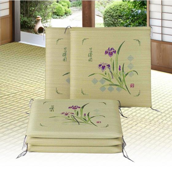 い草 座布団 5枚組 55×55 菖蒲 ( い草座布団 クッション 角 角型