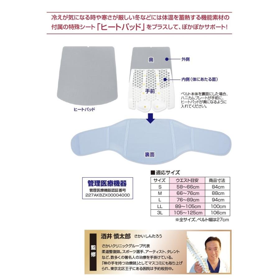 酒井慎太郎監修 腰用サポートベルト ( 腰用サポーター 腰痛 コルセット
