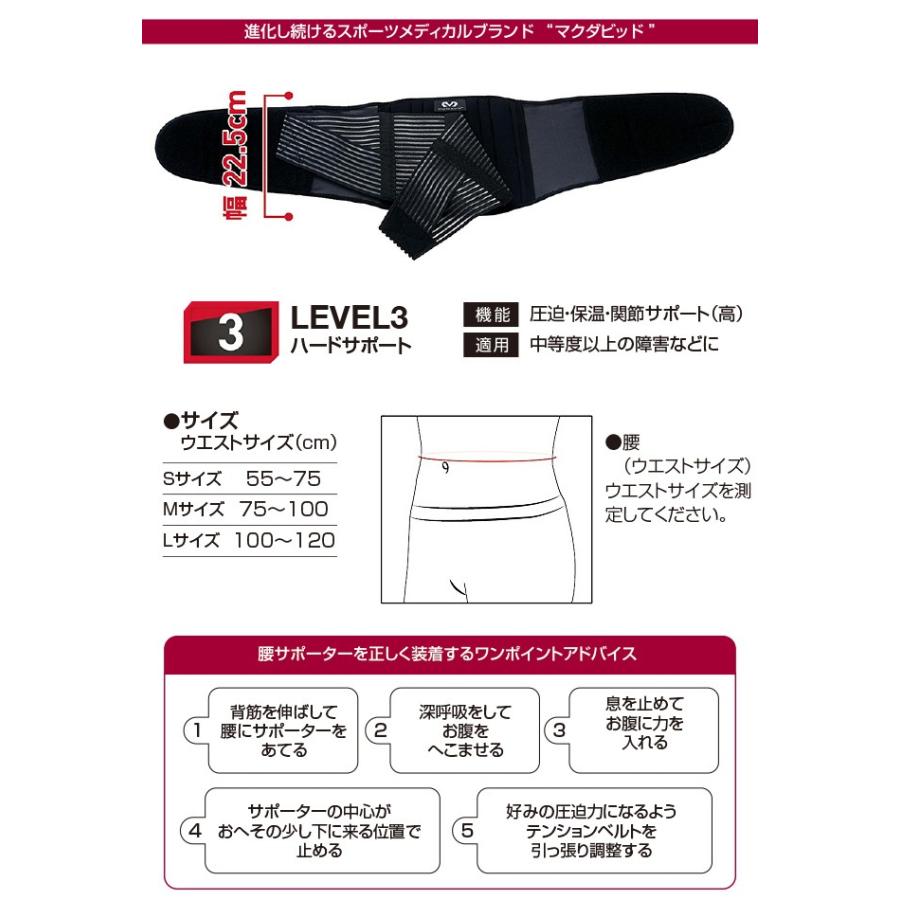 マクダビッド 腰サポーター M493 ユニバーサルバックサポート