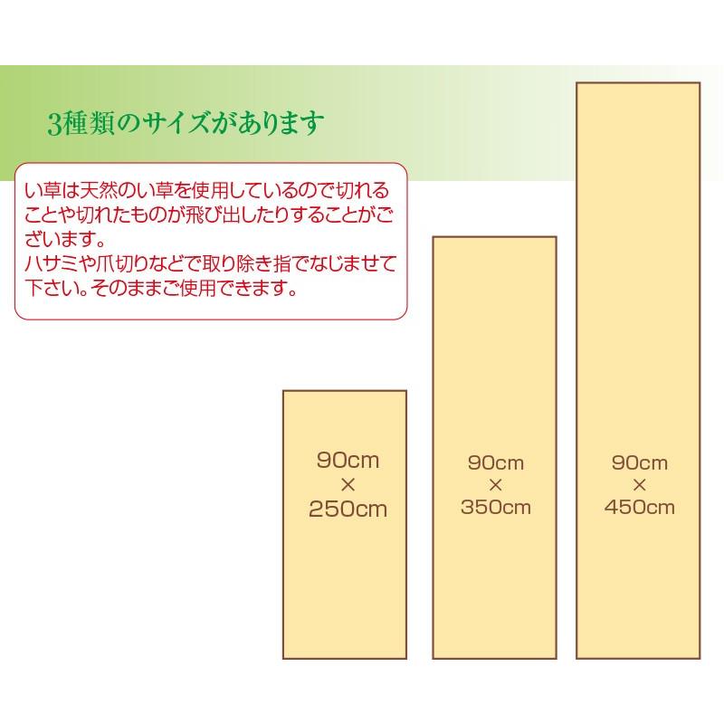 緑茶染　三重織　国産い草廊下敷 ガイア　80×450_4