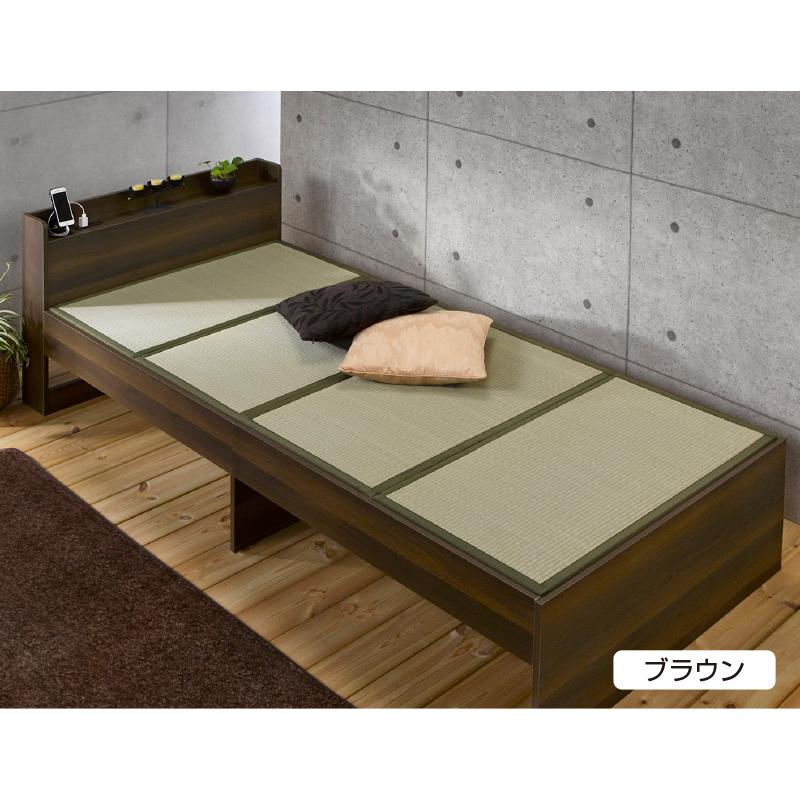 畳ベッド シングル 収納 2杯付き 宮付き ( 収納ベッド たたみベッド