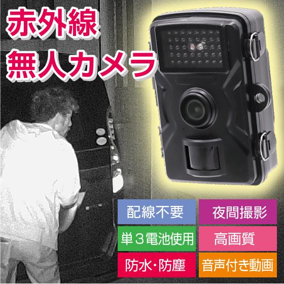 ファミラ 防犯カメラ 赤外線 無人撮影 カメラ マイクロSDカード付き