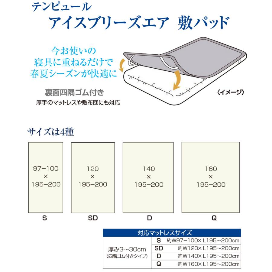 TEMPUR】COOL 敷パッド 抗菌➕ Sサイズ 2個セット TEMPUR】COOL 敷