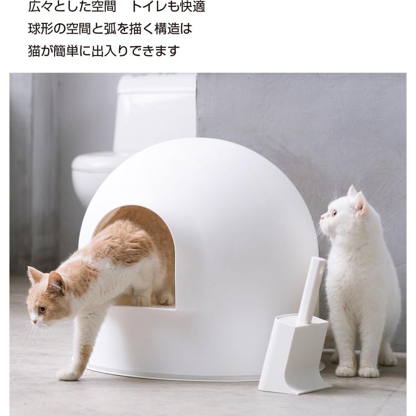 猫用トイレ スノードーム 猫砂スコップ付き 猫 トイレ 本体 ネコ