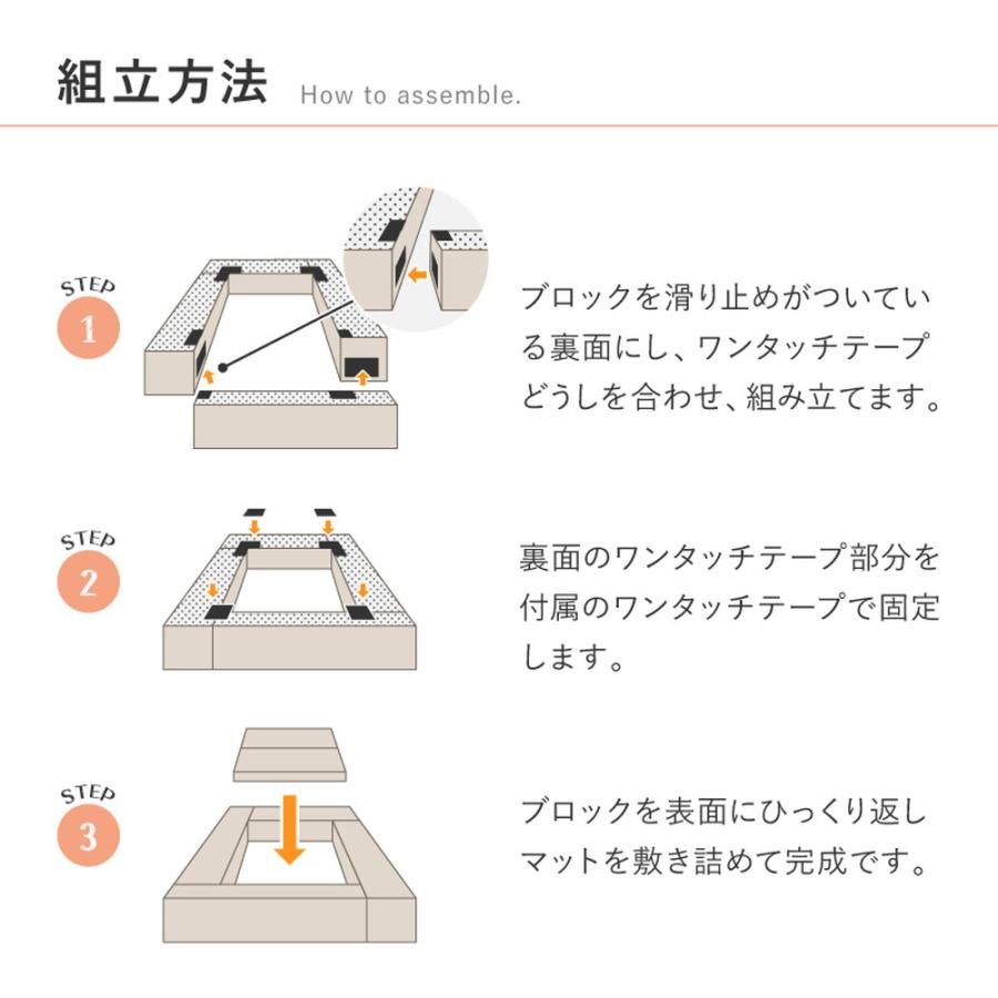 キッズコーナー ブロック4個＋マット1枚 5点セット はっ水加工 裏面滑り止め付き キッズブロック キッズコーナー ブロック クッション ベビーサークル キッズ_16
