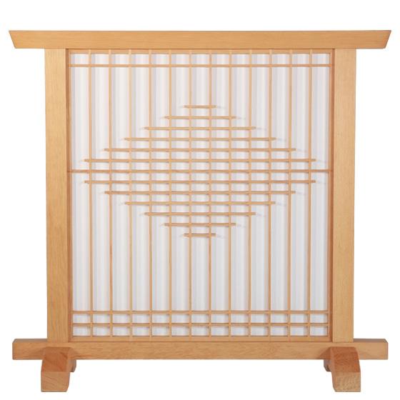 組子 菱型飾り衝立（白糸） 1連 ついたて パーテーション つい立て 和 