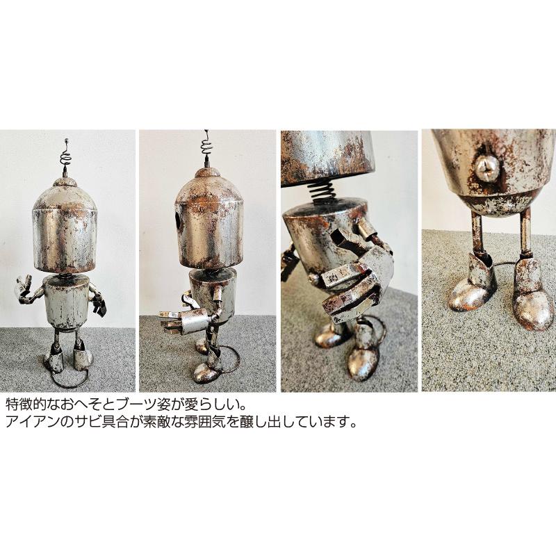 光沢のある金属製　置物 メタルロボソルダッド S 置物 ガーデンオーナメント おしゃれ