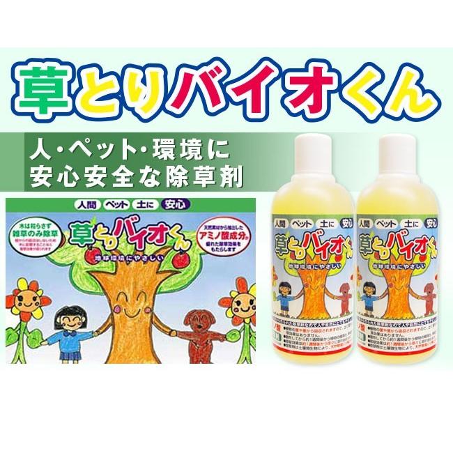 除草剤 安全 草とりバイオくん 2本組 根まで枯らす 無害 安全な除草剤 除草液 草取り 雑草 枯らす ペット 子供 安全 芝 芝生 草抜き 土 汚さない バイオ君｜yasashisa｜02