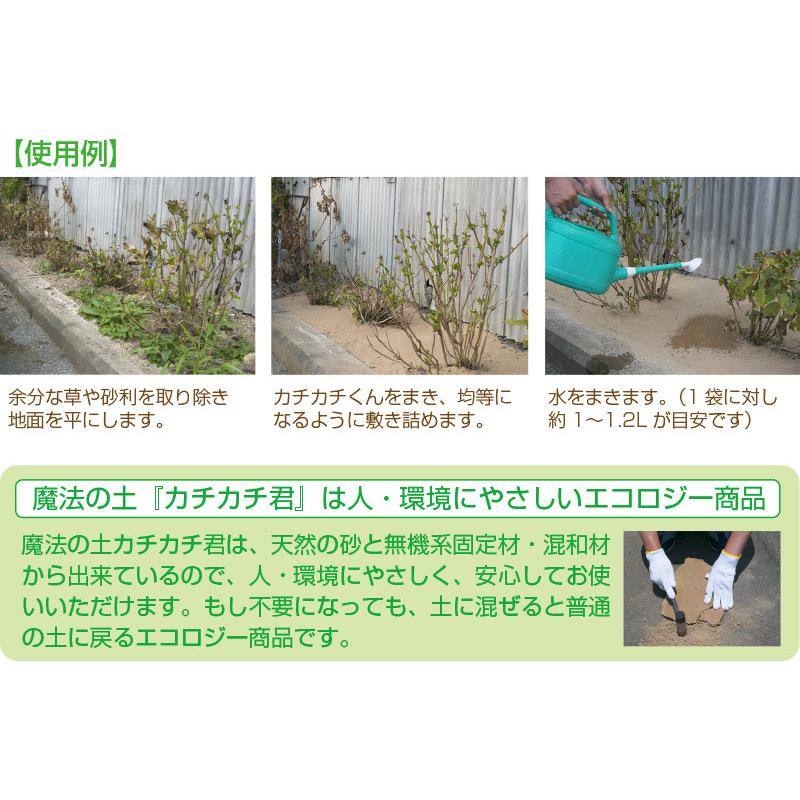 固まる土 魔法の土 カチカチ君 2袋 ( カチカチくん かちかち君 水で