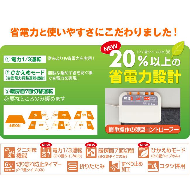 ゼンケン 電磁波カット ホットカーペット 3畳 本体のみ 195×235cm