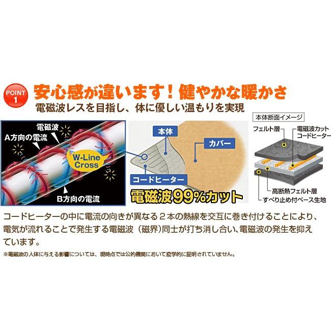 ホットカーペット 電磁波カット 2畳 カバー付き Zenken ゼンケン ホットマット 電気ホットカーペット 電熱マット 電気マット 省エネ 節電 2畳タイプ Zc p やさしさonline 通販 Yahoo ショッピング