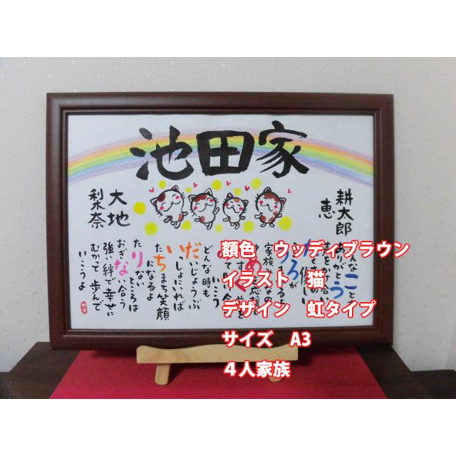家族名前詩虹タイプ A3 転居祝い 名前詩 名前ポエム ネームインポエム 