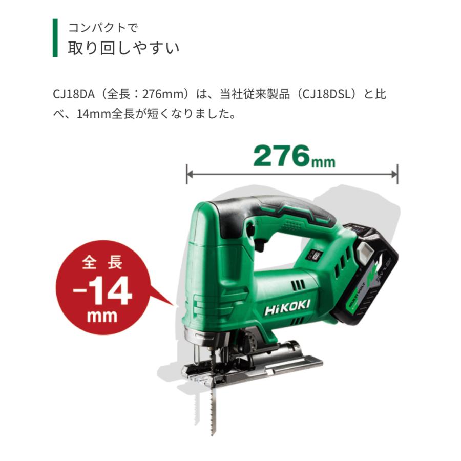 HiKOKI（ハイコーキ） ・HiKOKI 18Vコードレスジグソー CJ18DA(NN