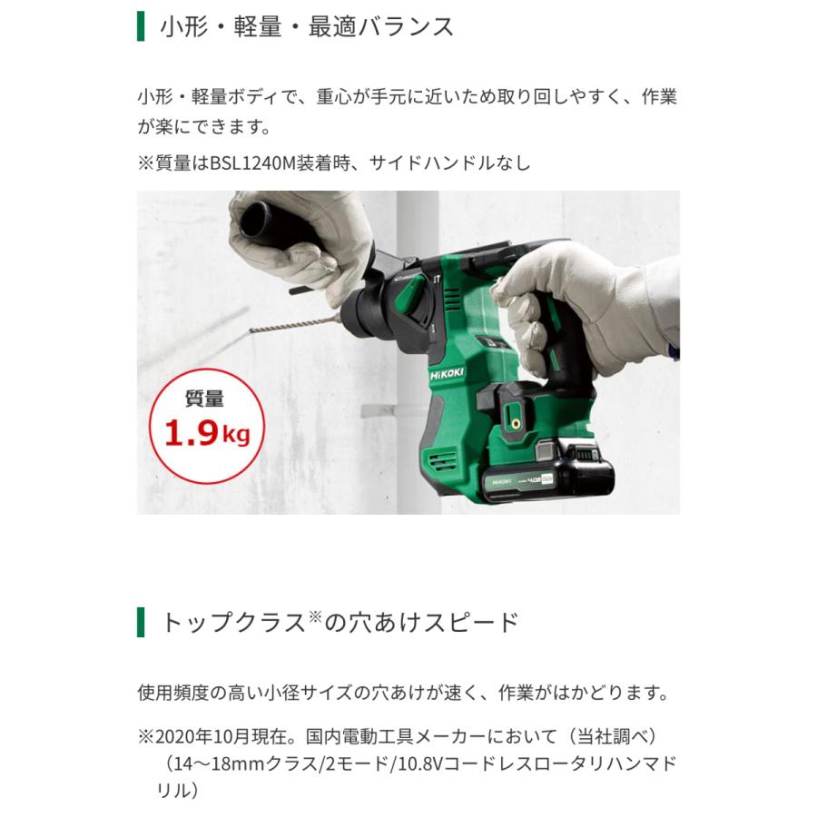 HiKOKI（ハイコーキ） ・HiKOKI 10.8V コードレスロータリハンマドリル 