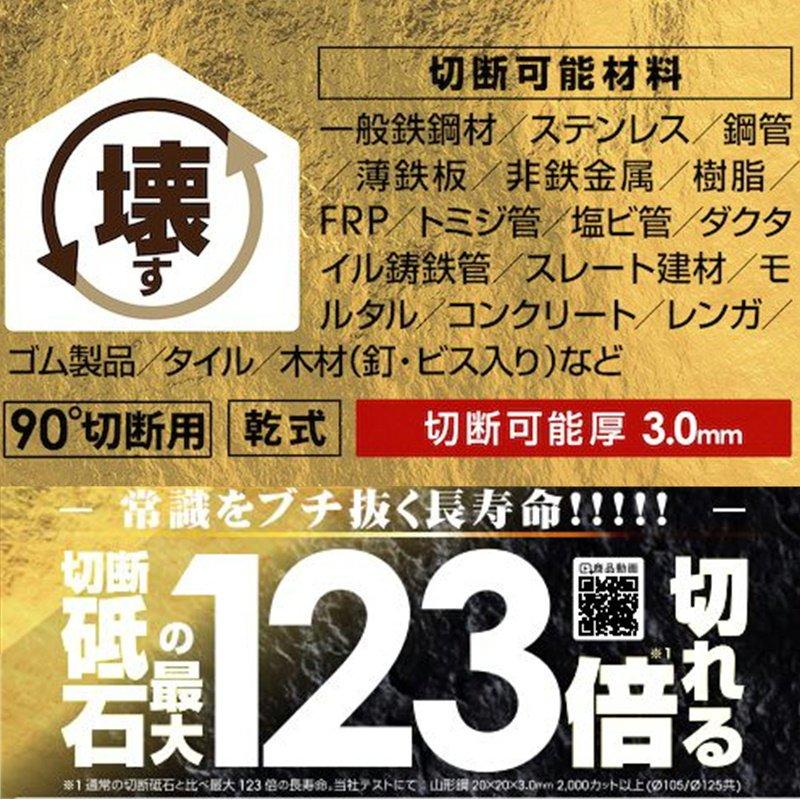 モトユキ ガチメタ GM-105 グローバルソー マルチメタルホイール 105mm 従来の切断砥石の123倍切れる！！ : やっさん家 ...