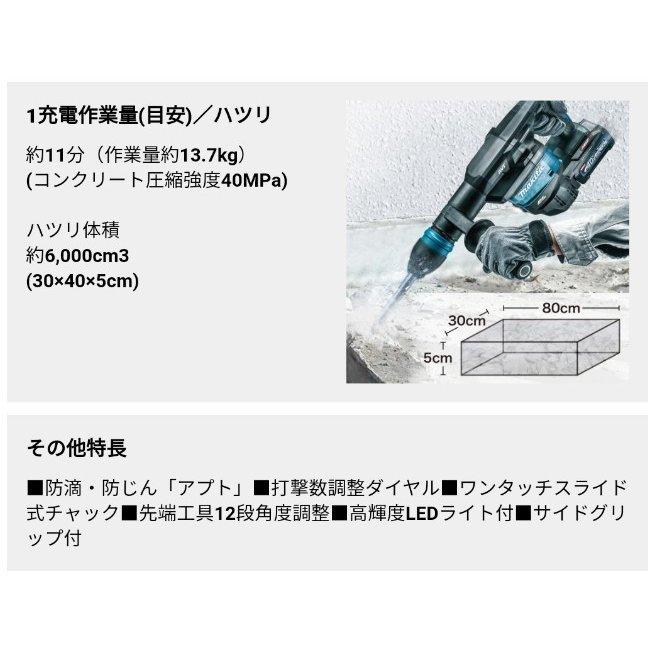 マキタ ○マキタ SDS-max 充電式ハンマ HM001GRMX 40V 4.0Ah マキタ ○マキタ SDS-max 充電式ハンマ HM001GRMX 40V 4.0Ah