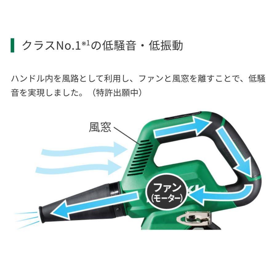 HiKOKIマルチボルト36V コードレスブロワ RB36DB(NN) 本体のみ HiKOKI（ハイコーキ） マルチボルト（36V）コードレスブロワ RB36DB(NN