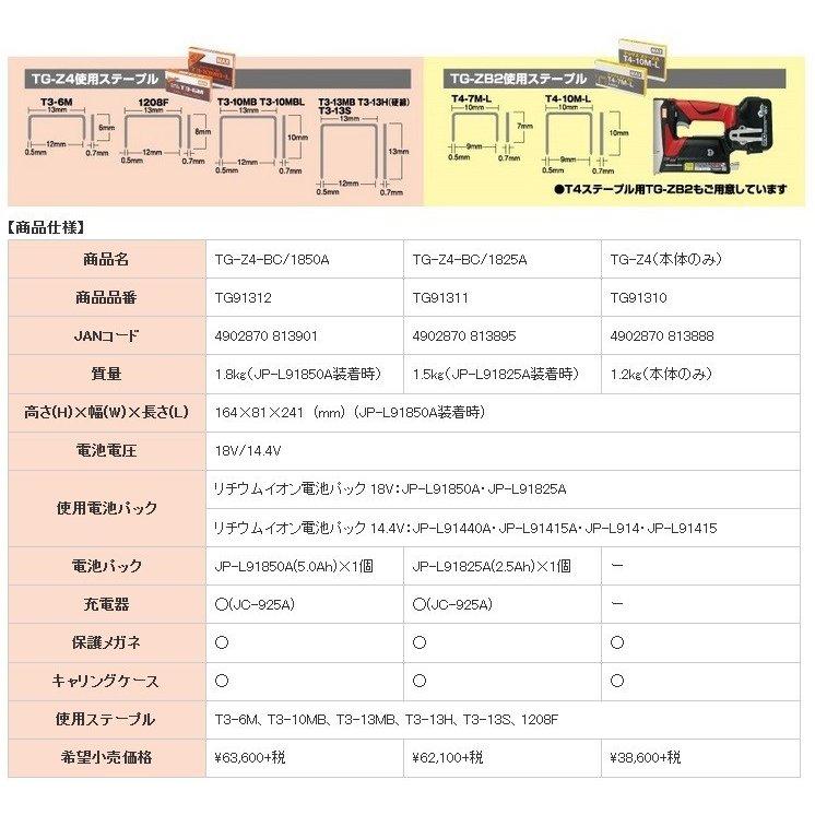 タッカ MAX TG-Z4-BC/1850A 充電式タッカー ウエダ金物【公式サイト】