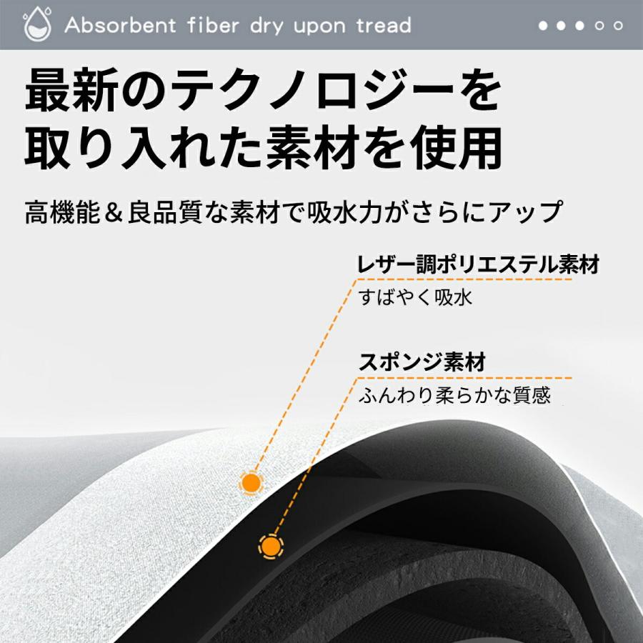 バスマット 珪藻土 ソフト おしゃれ 北欧 速乾 瞬間吸水 お手入れ簡単 北欧スタイル 滑り止め 楕円形 軽量 ノンアスベスト アスベスト検査済み｜yastrading｜10