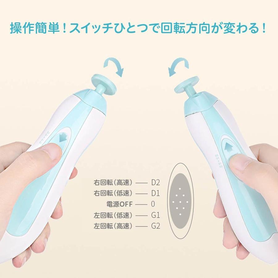 電動爪切り 爪切り 爪磨き ツメキリ 爪やすり 爪ケア 回転刃 回転式