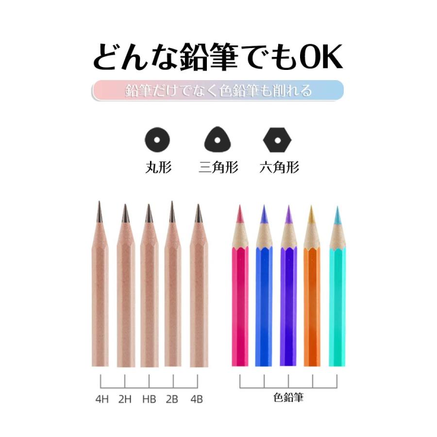 鉛筆削り 電動  こども おしゃれ 太さ調整機能 電池 USB 充電式モバイルバッテリー利用可 幼稚園 小学生 入学 プレゼント 替刃付き |  | 13