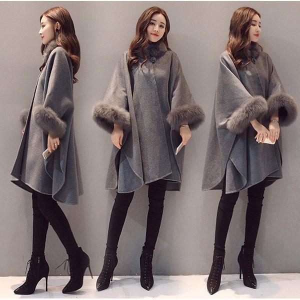 ポンチョコート マントコート チェスター 冬服 防寒 体型カバー ケープコー2 ポンチョコート マントコート チェスター 冬服 防寒 体型カバー