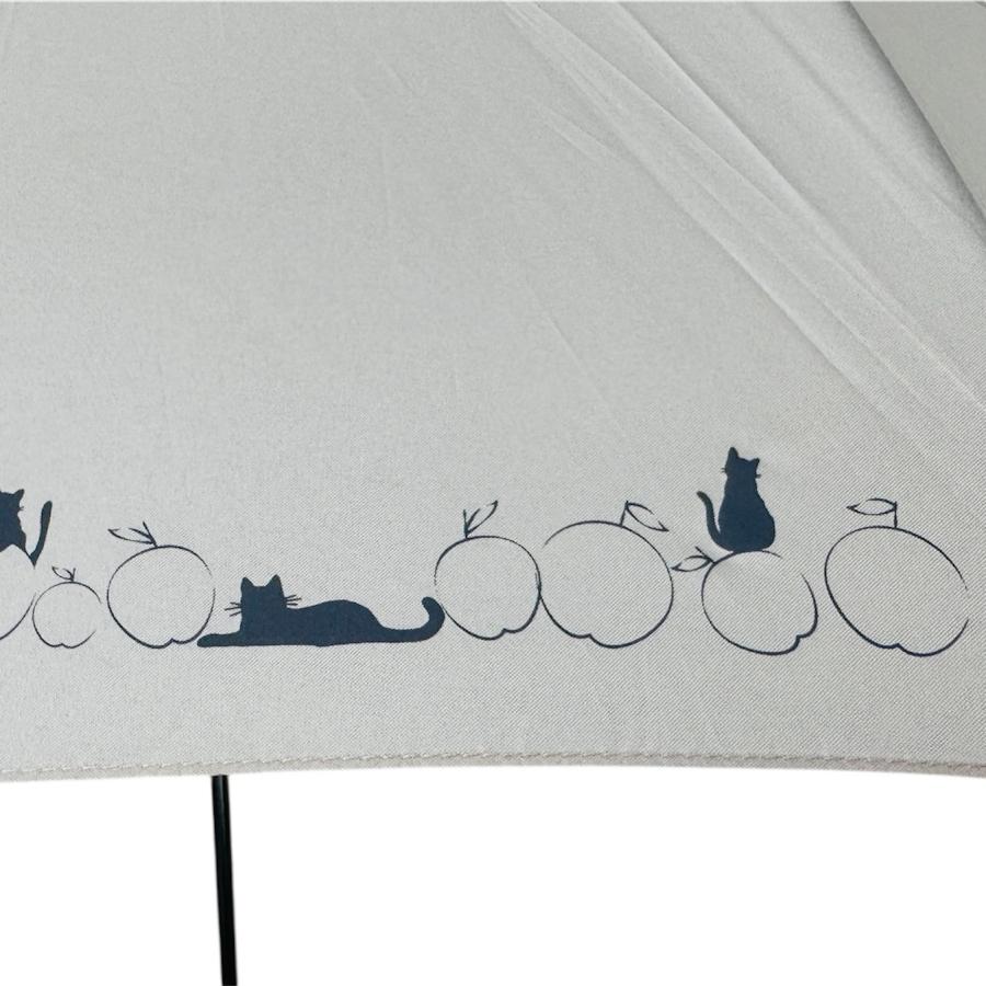 りんごねこ アンブレラ かさ 耐風仕様 長傘 65cm 猫好き 可愛い アーチ