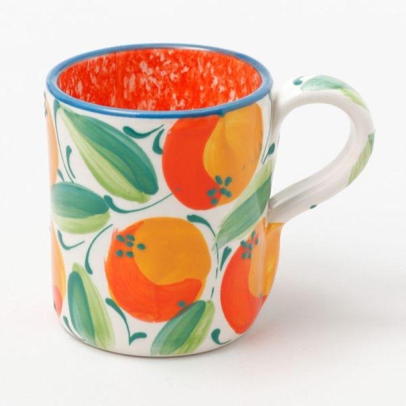 マグカップ スペイン製 陶器 ハンドペイント オシャレ 円筒形 円錐形