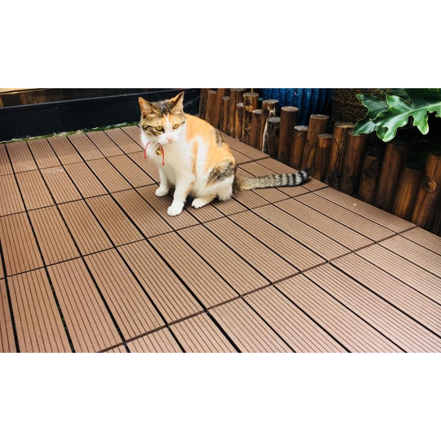 ウッドパネル ウッドデッキ 人工木 樹脂 27枚 2 43平方米 ウッドタイル デッキ ベランダ キットフロアデッキ ジョイント式 設置簡単 バルユニー 庭 屋 Kg やすラグ ヤフー店 通販 Yahoo ショッピング