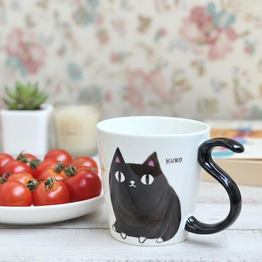 猫マグカップ 可愛いネコ ティータイム コーヒータイム イラスト 猫3