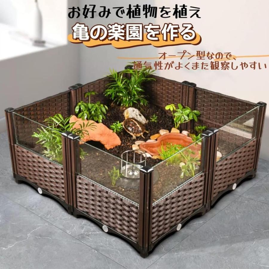 ガラス 温室 アルミ 観葉植物の栽培、亀 メダカ 飼育