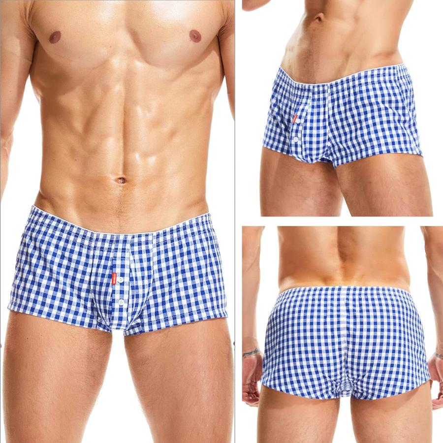 トランクス メンズ パンツ 下着 3枚セット 前開き 綿100 大きいサイズ コットン 男性下着 ゆったり リラックス |  | 02