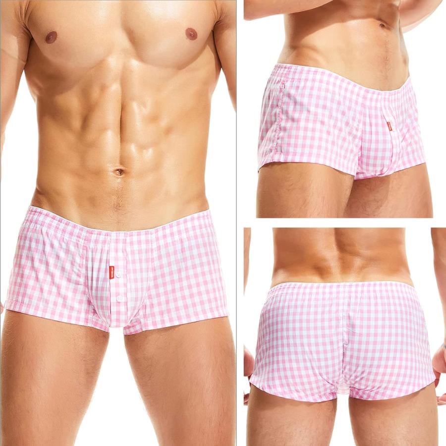 トランクス メンズ パンツ 下着 3枚セット 前開き 綿100 大きいサイズ コットン 男性下着 ゆったり リラックス |  | 03