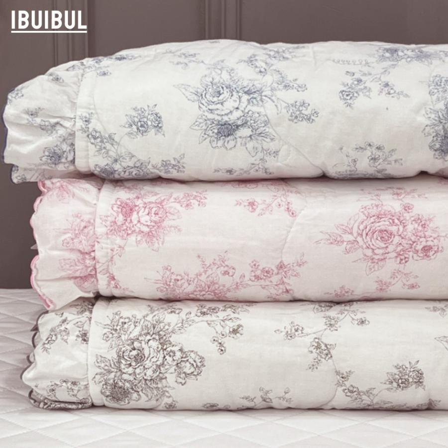 シングル掛け布団 】レオナ花柄 純綿 掛け布団 S シングル 150×200cm