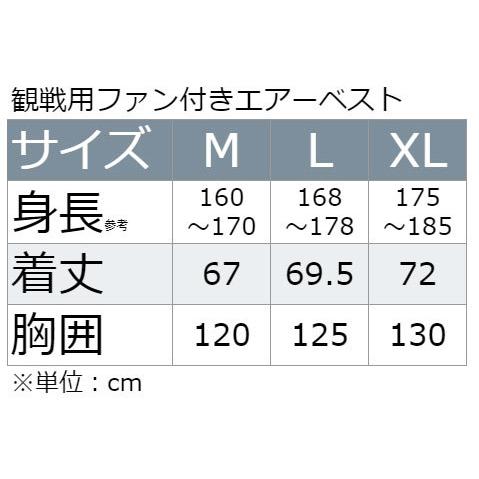 観戦用 空調ベスト YASUDA（ヤスダ）フルセット (セット内容：ウェア、ファン バッテリー 充電器付き)