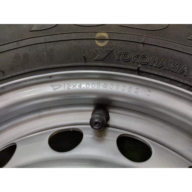 中古 ヨコハマ タイヤホイール ハイゼット S500P 12×4J スチールホイール｜yasudasangyocarac｜07