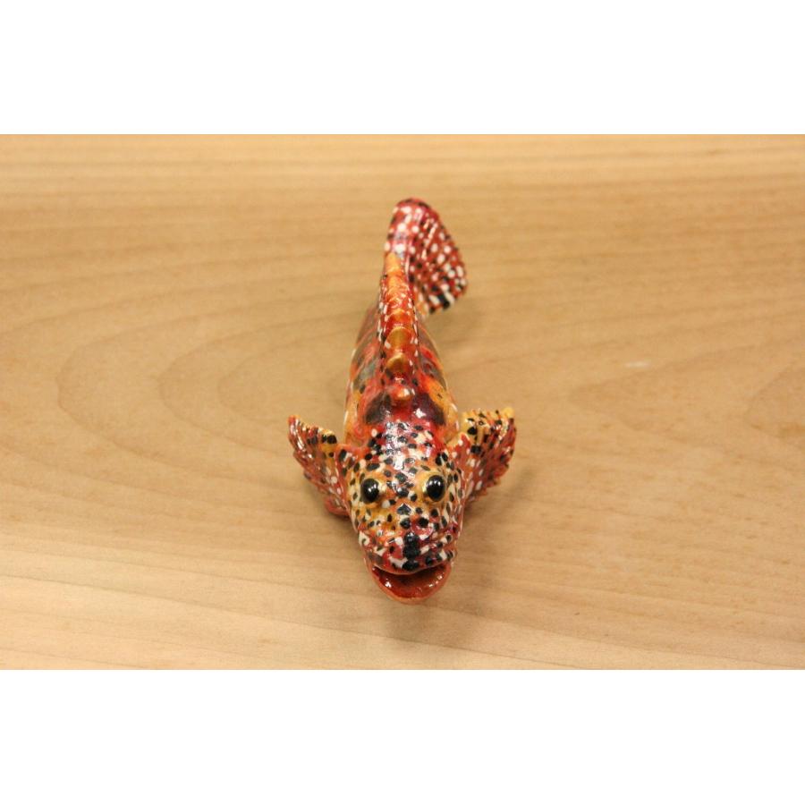 女流陶芸家 永見陶節 魚の陶芸品 ハゼ カジカ オコゼ 置物 工芸品 管