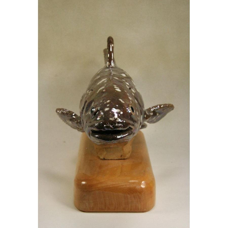 シーラカンス （25cm型） 陶芸作品 置物 （陶 さかな フィギュア