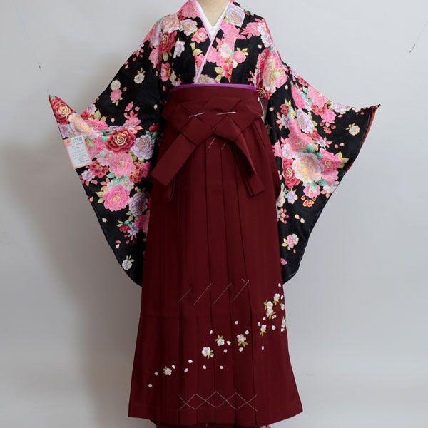 二尺袖 着物 袴フルセット ジュニア用へ直し 135cm〜150cm 百花斉放 袴