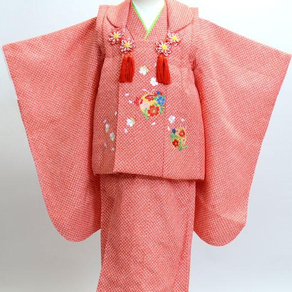 再再販 三才 三歳 3才 3歳 七五三 女児 K 新品 株 安田屋 刺繍模様 総柄鹿子 被布着物祝着フルセット 女の子 着物 着物 ドレス お仕立て 又は オプション欄に身長をご明記ください Hqpt Com