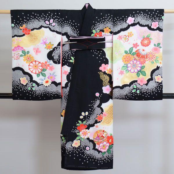 お宮参り産着 女児 正絹 のしめ 祝着 疋田鹿子模様 着物 一つ身 新品 