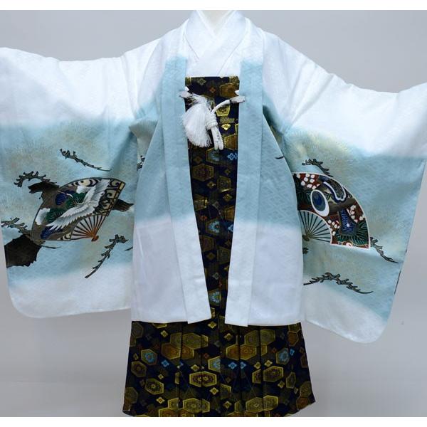 七五三 五歳 男児 羽織袴フルセット 着物 豪華絢爛 紋袴 祝着 NO24325